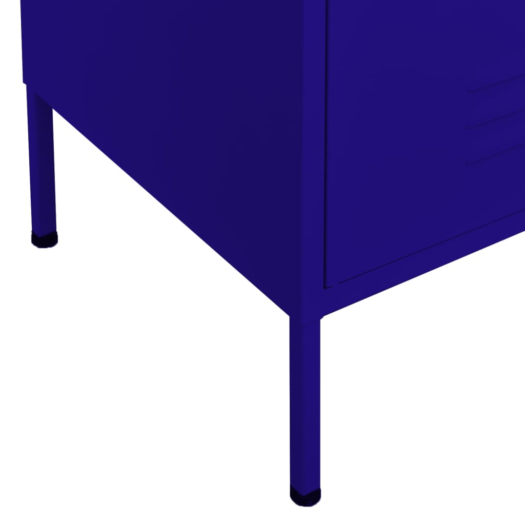 opbevaringsskab 80x35x101,5 cm stål marineblå