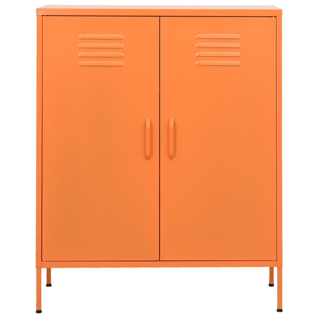 opbevaringsskab 80x35x101,5 cm stål orange