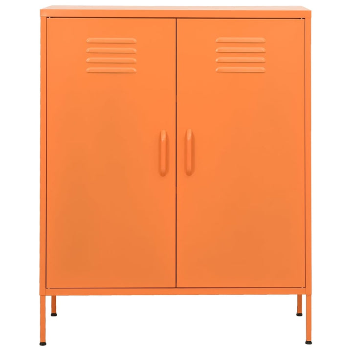 opbevaringsskab 80x35x101,5 cm stål orange
