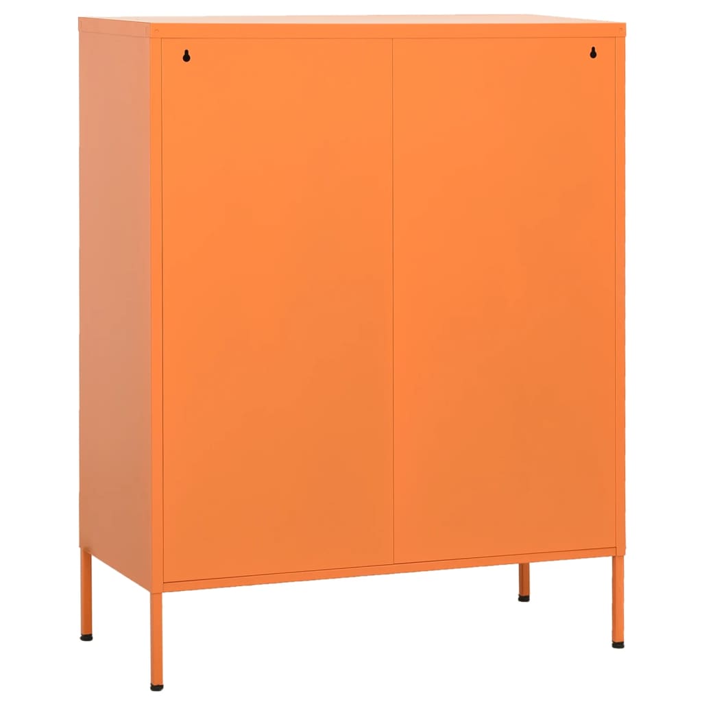 opbevaringsskab 80x35x101,5 cm stål orange