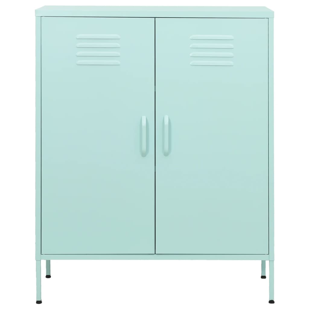 opbevaringsskab 80x35x101,5 cm stål mintgrøn