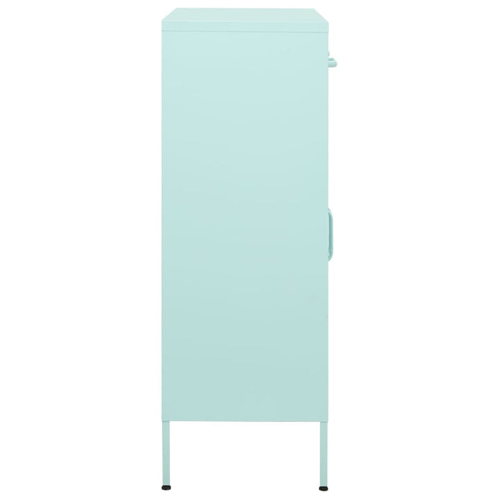 opbevaringsskab 80x35x101,5 cm stål mintgrøn