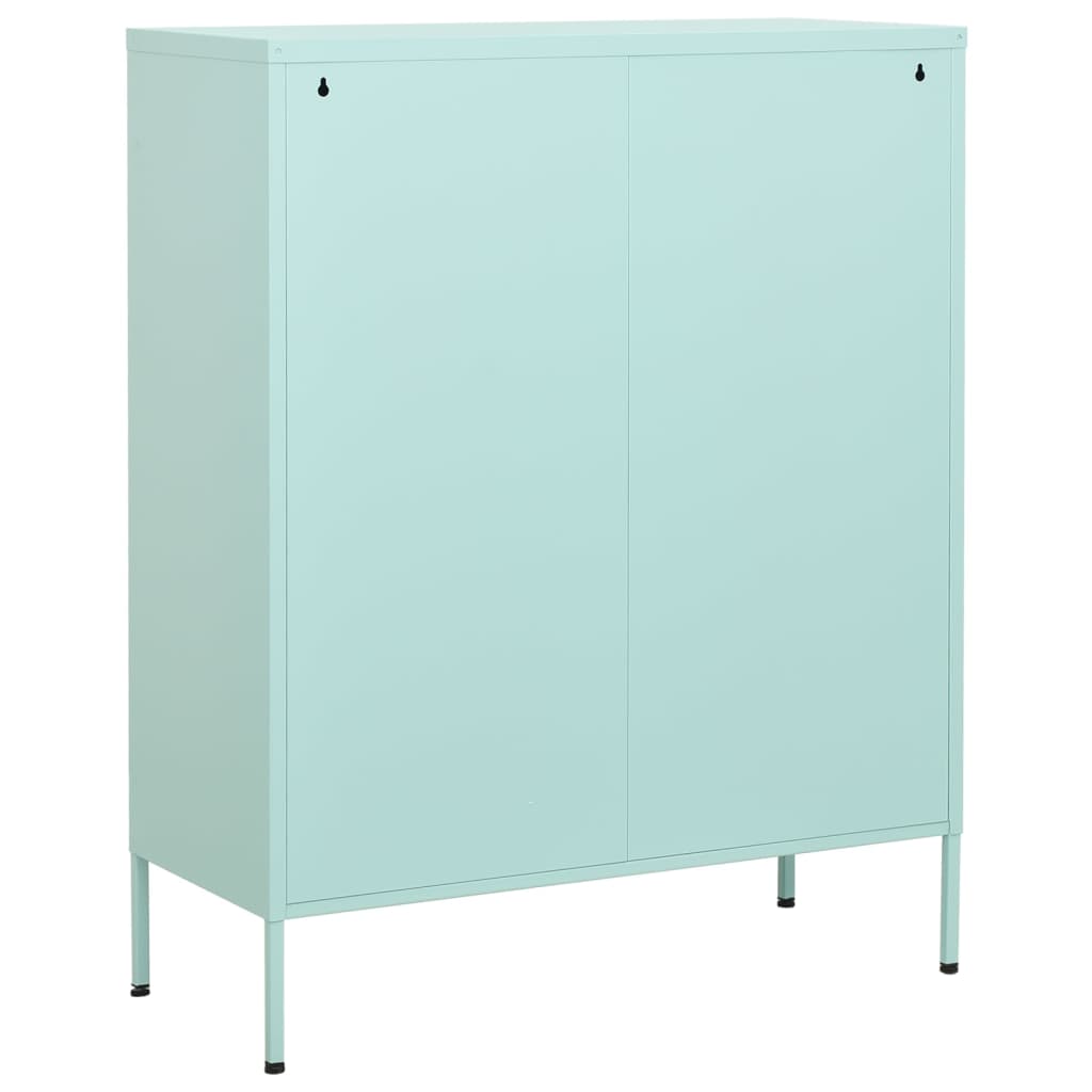 opbevaringsskab 80x35x101,5 cm stål mintgrøn
