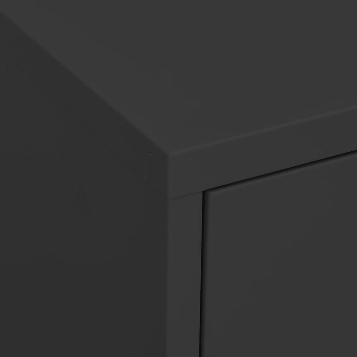 opbevaringsskab 80x35x101,5 cm stål antracitgrå