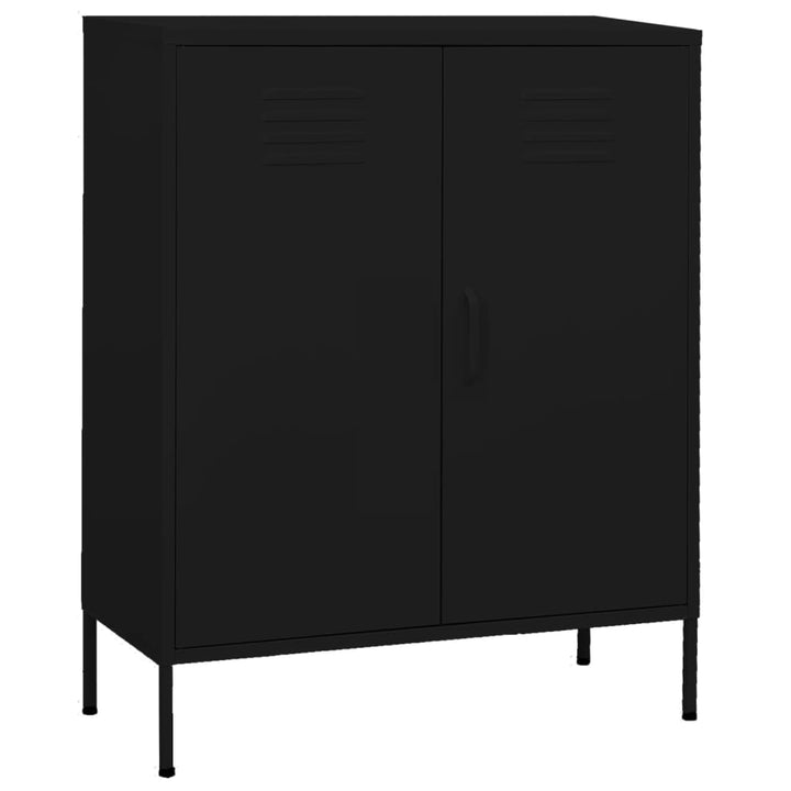 opbevaringsskab 80x35x101,5 cm stål sort