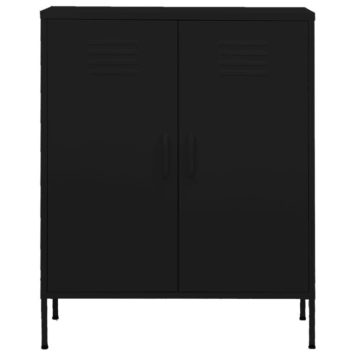 opbevaringsskab 80x35x101,5 cm stål sort