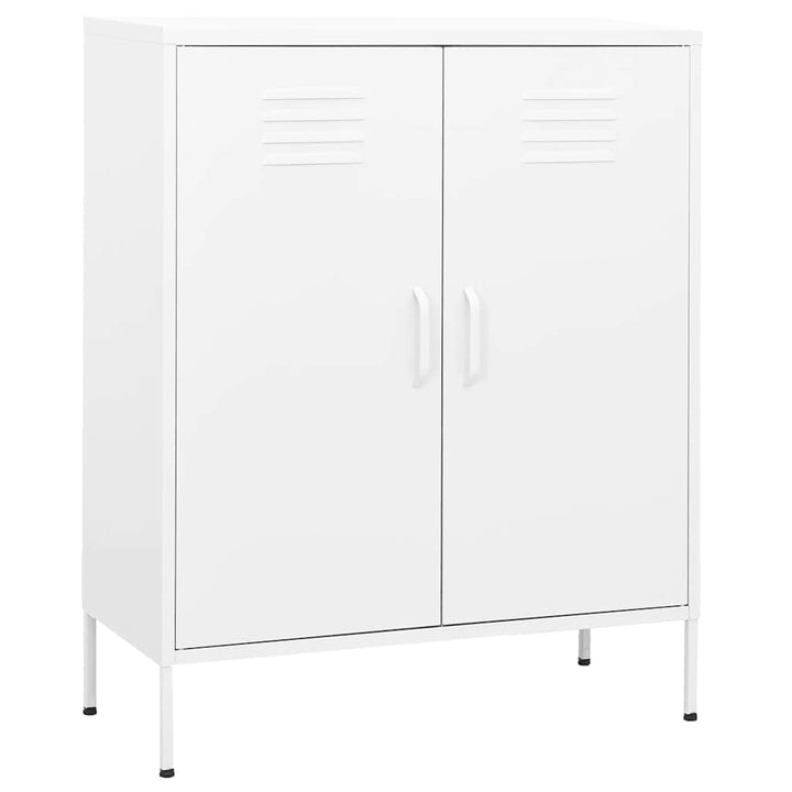opbevaringsskab 80x35x101,5 cm stål hvid