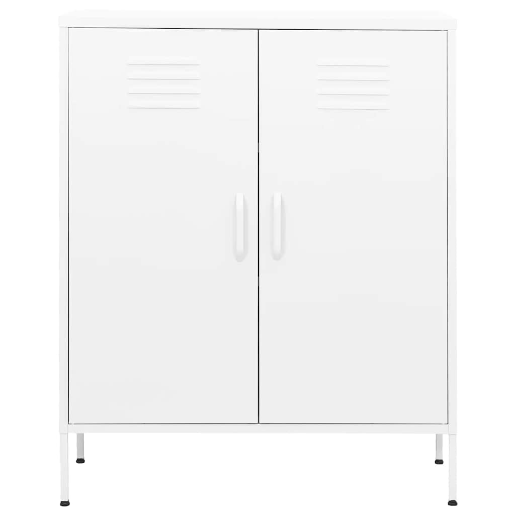 opbevaringsskab 80x35x101,5 cm stål hvid