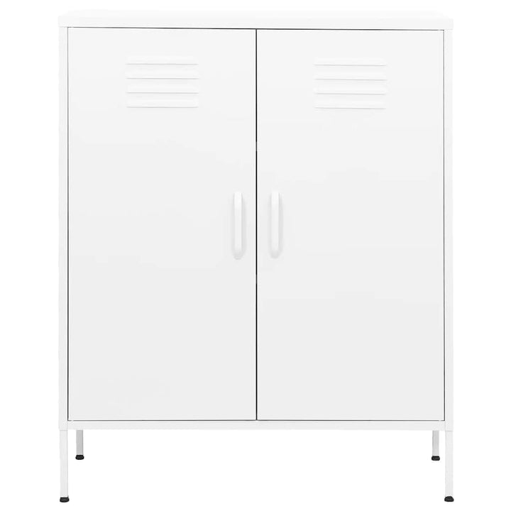 opbevaringsskab 80x35x101,5 cm stål hvid