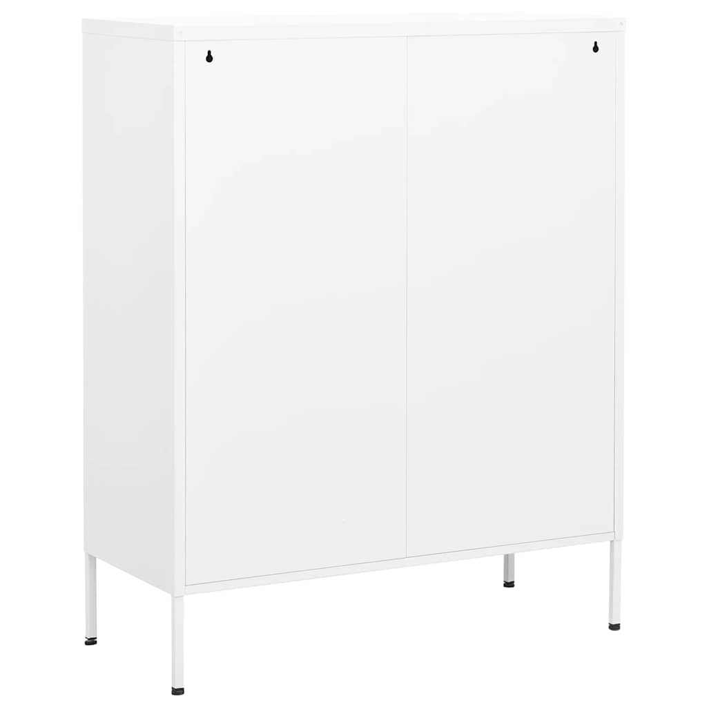 opbevaringsskab 80x35x101,5 cm stål hvid