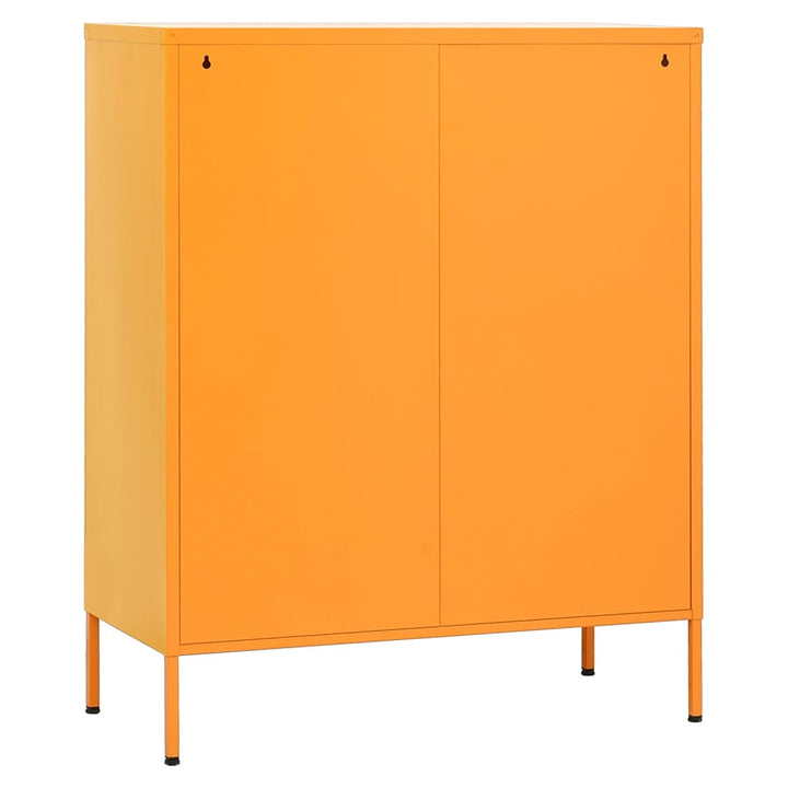 opbevaringsskab sennepsgul 80x35x101,5 cm stål