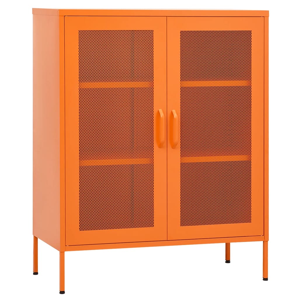 opbevaringsskab 80x35x101,5 cm stål orange