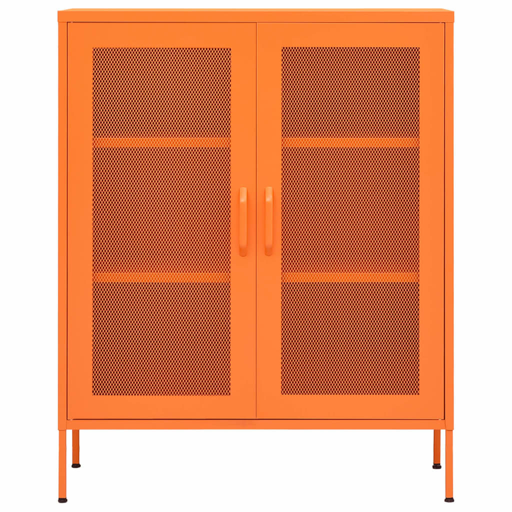 opbevaringsskab 80x35x101,5 cm stål orange