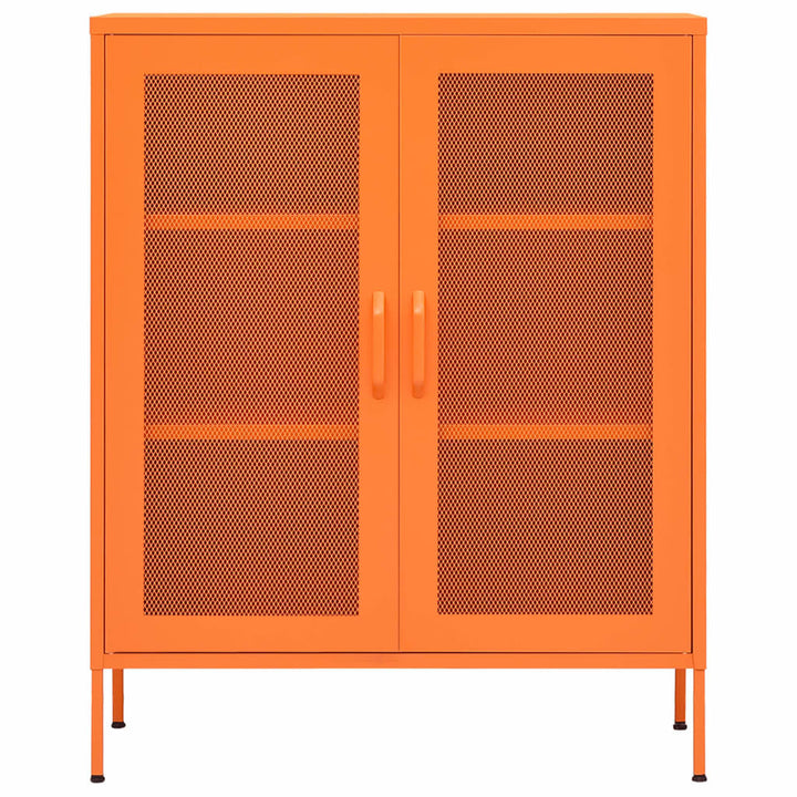opbevaringsskab 80x35x101,5 cm stål orange