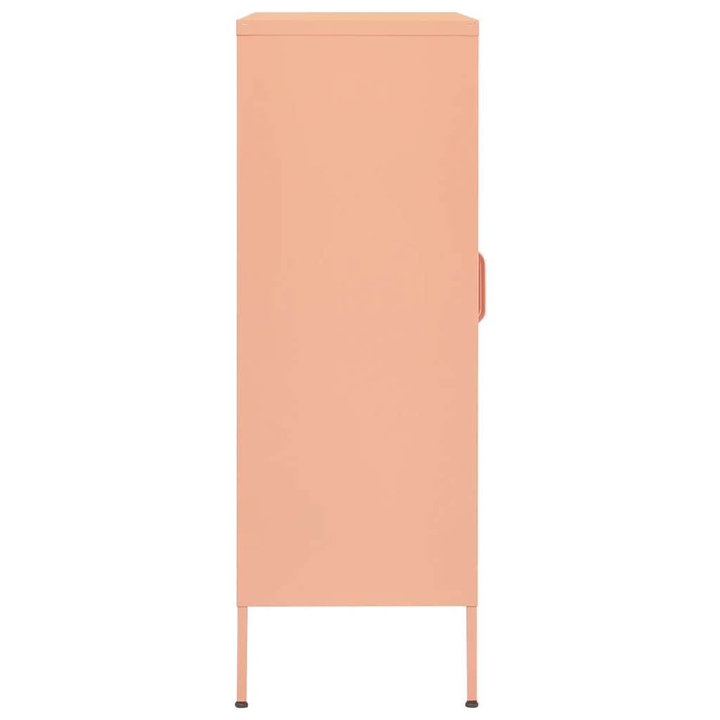 opbevaringsskab 80x35x101,5 cm stål lyserød