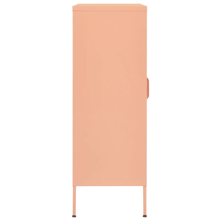 opbevaringsskab 80x35x101,5 cm stål lyserød