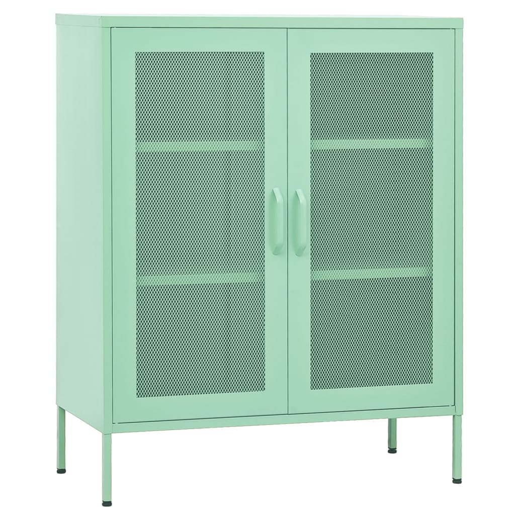 opbevaringsskab 80x35x101,5 cm stål mintgrøn
