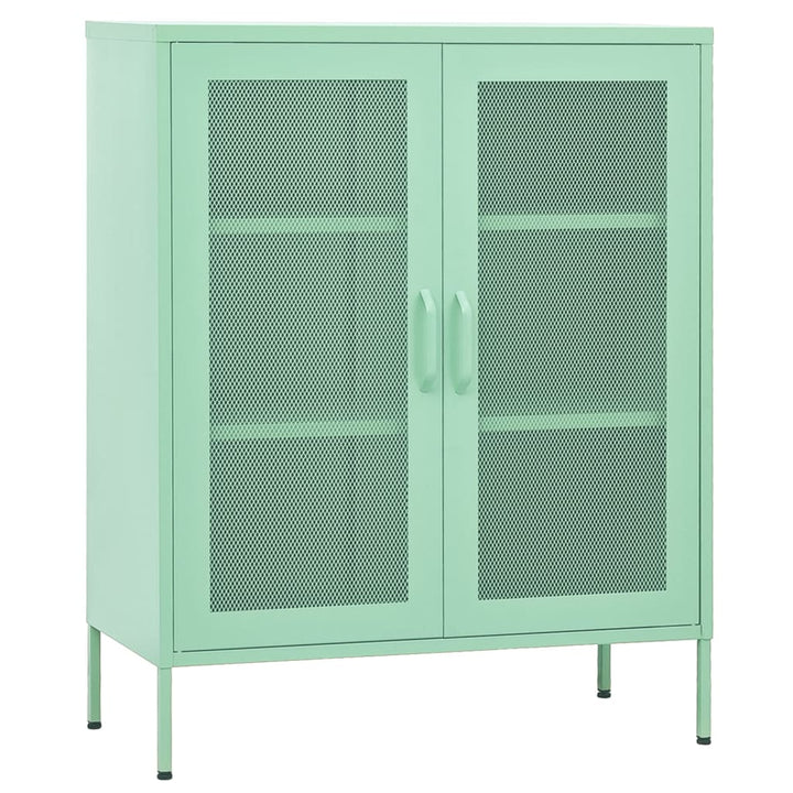 opbevaringsskab 80x35x101,5 cm stål mintgrøn