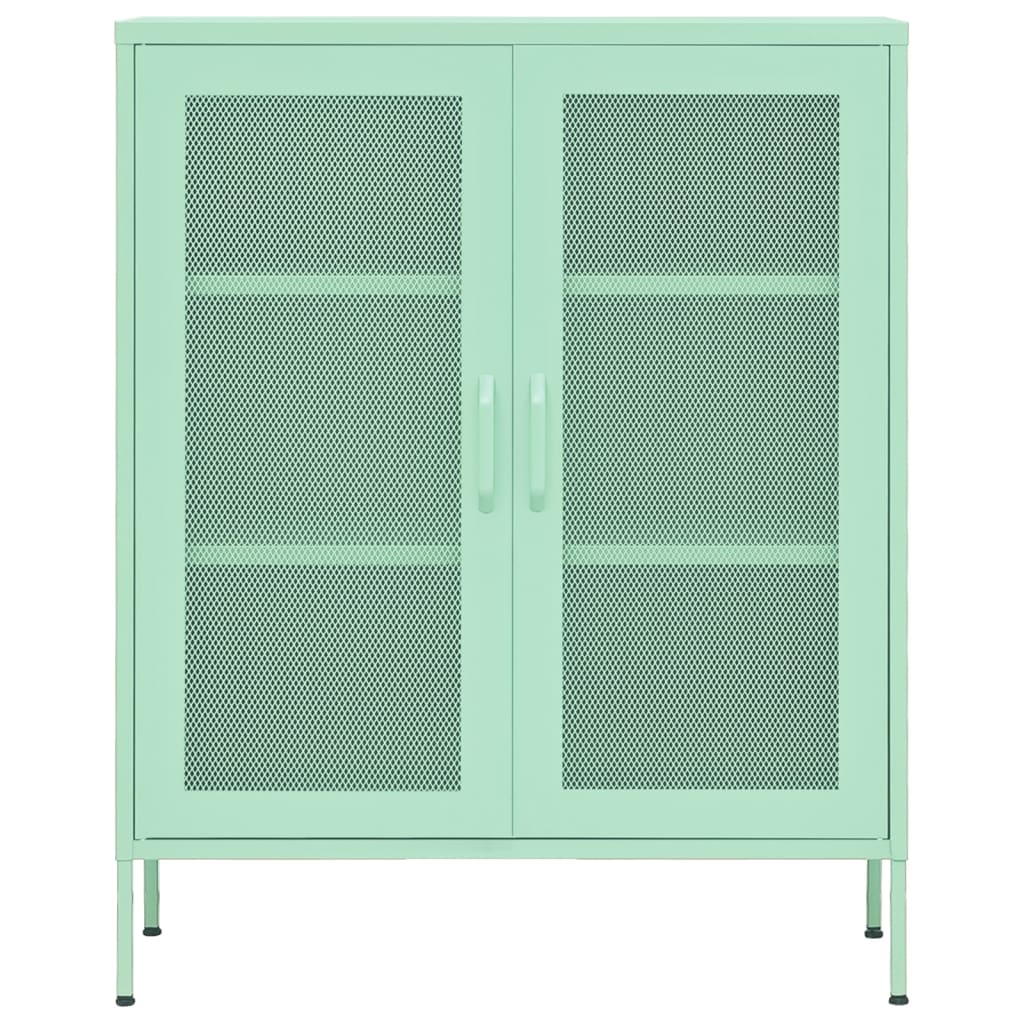 opbevaringsskab 80x35x101,5 cm stål mintgrøn