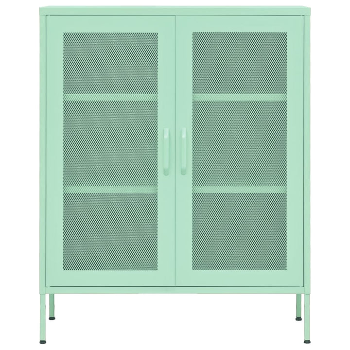 opbevaringsskab 80x35x101,5 cm stål mintgrøn