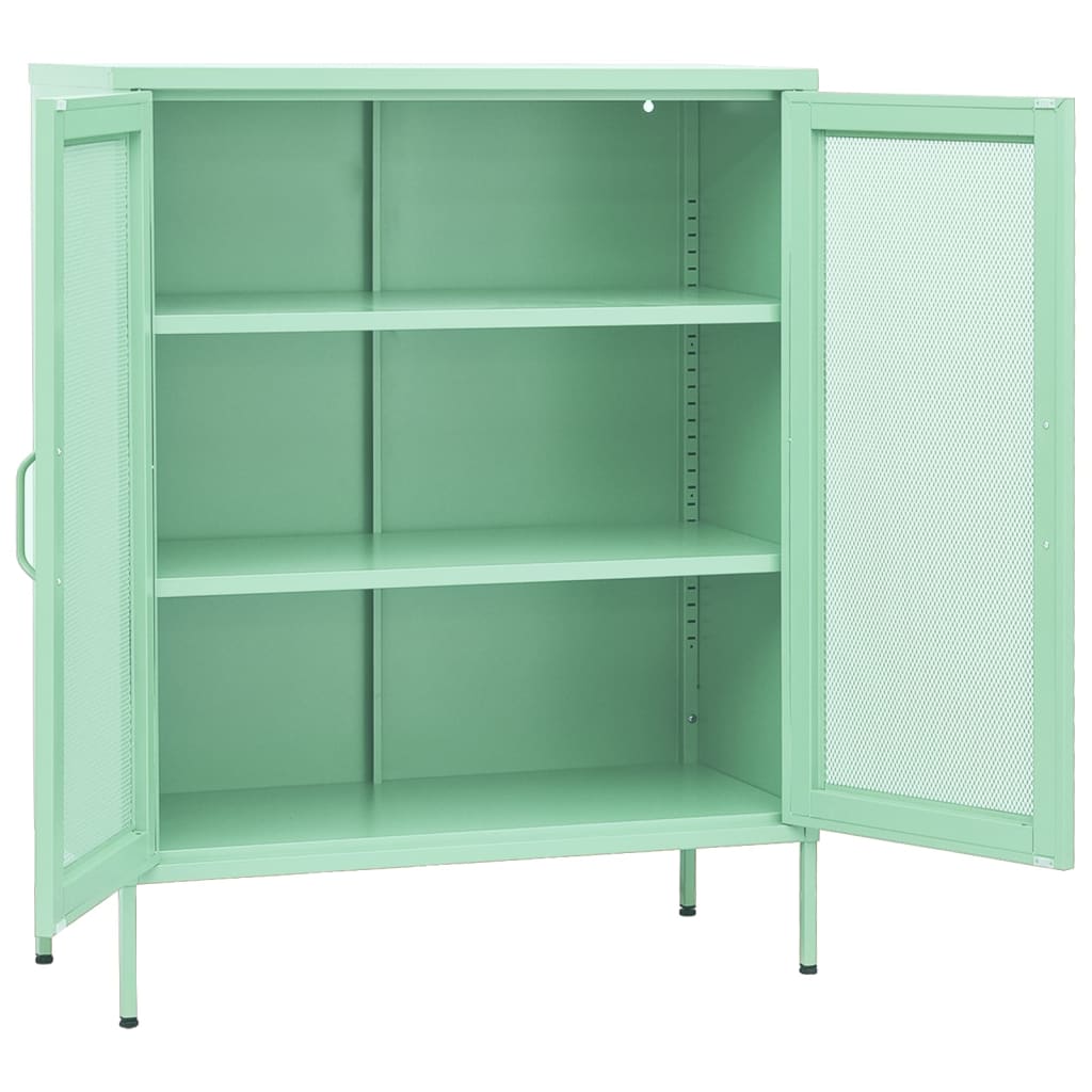 opbevaringsskab 80x35x101,5 cm stål mintgrøn