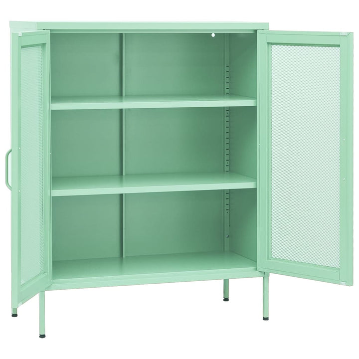 opbevaringsskab 80x35x101,5 cm stål mintgrøn