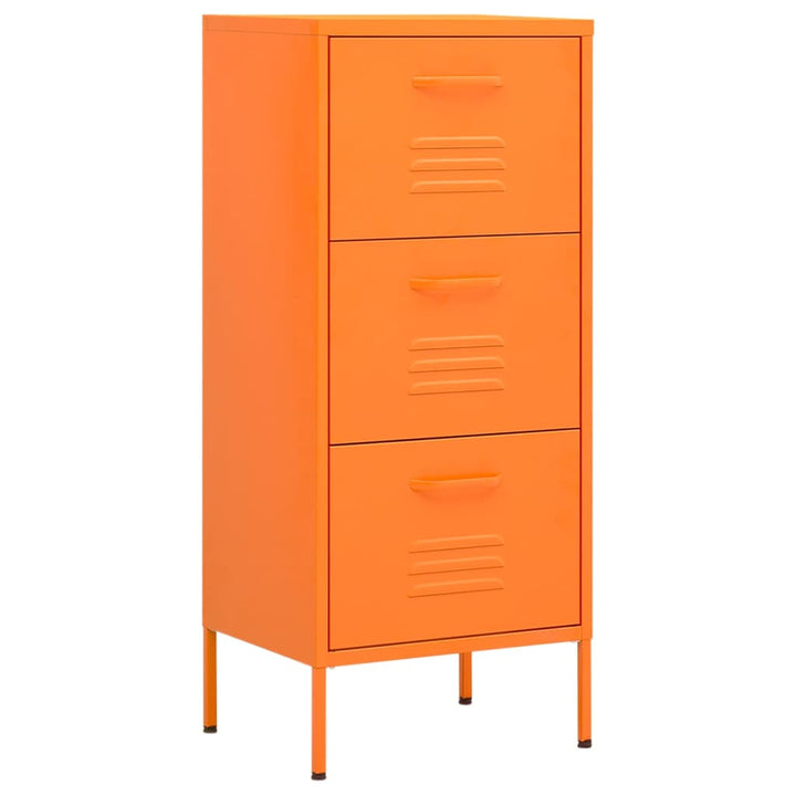 opbevaringsskab 42,5x35x101,5 cm stål orange