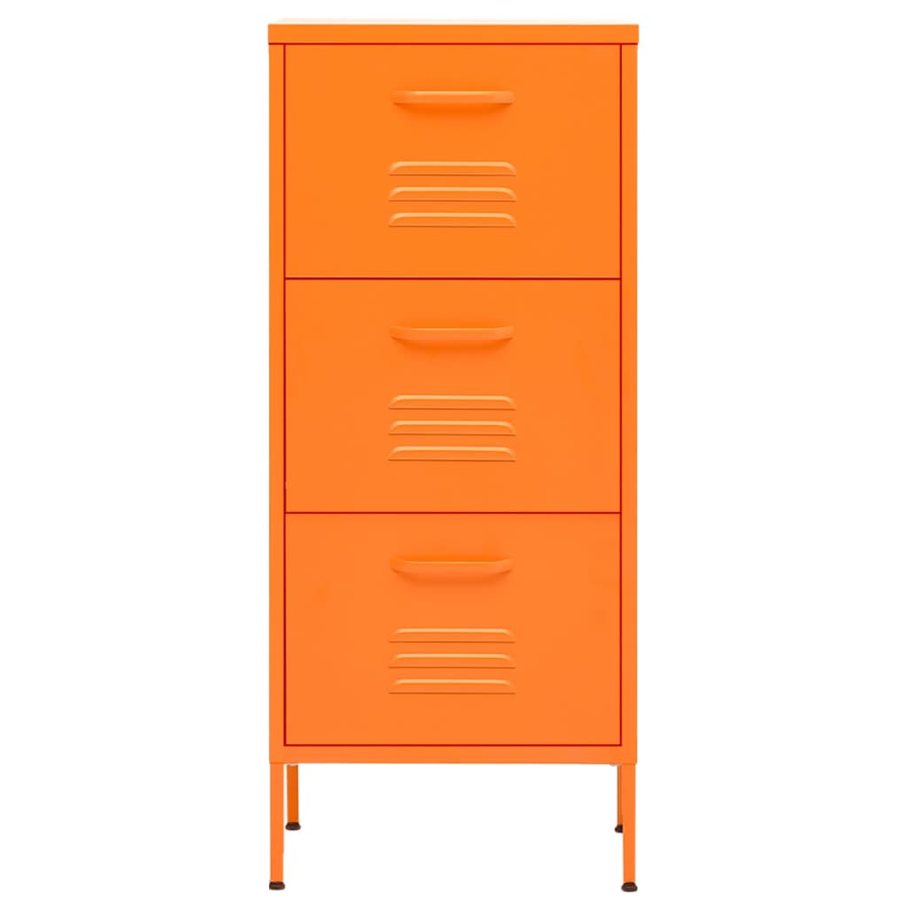 opbevaringsskab 42,5x35x101,5 cm stål orange