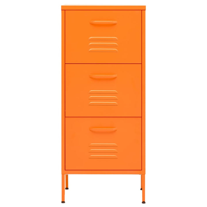 opbevaringsskab 42,5x35x101,5 cm stål orange
