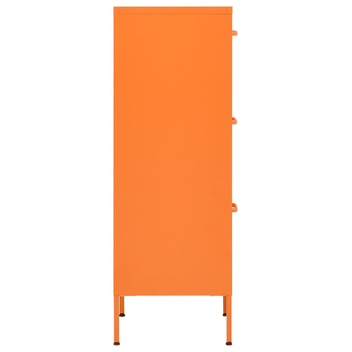 opbevaringsskab 42,5x35x101,5 cm stål orange