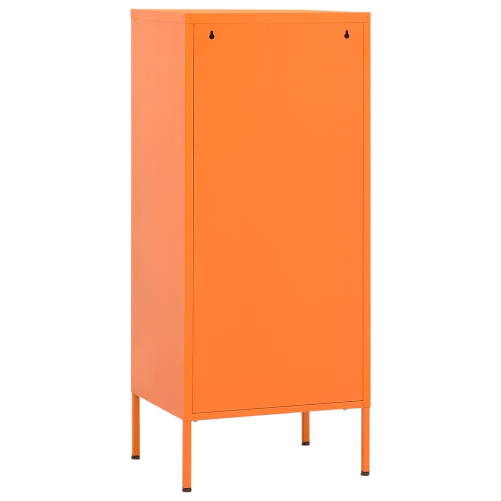 opbevaringsskab 42,5x35x101,5 cm stål orange