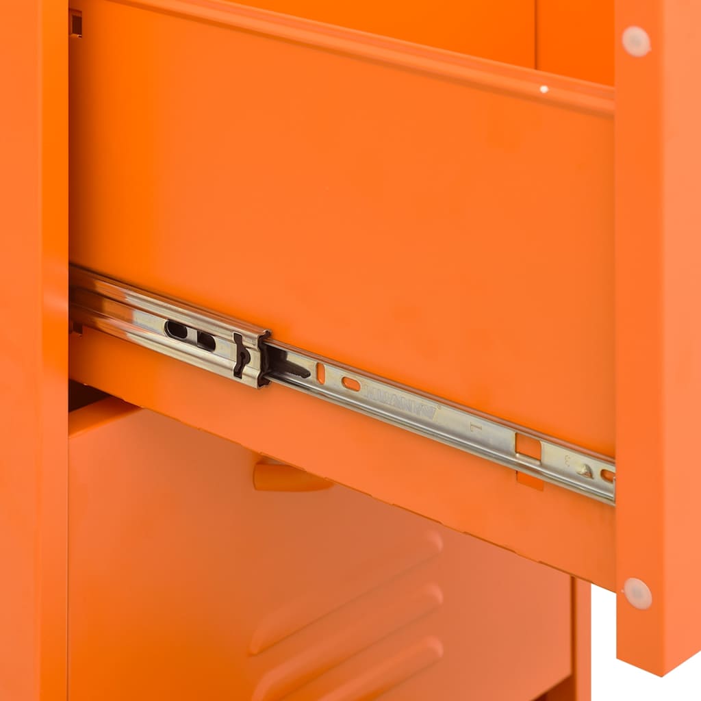 opbevaringsskab 42,5x35x101,5 cm stål orange