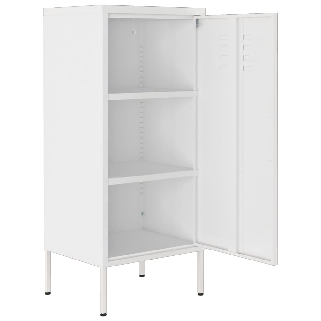 opbevaringsskab 42,5x35x101,5 cm stål hvid