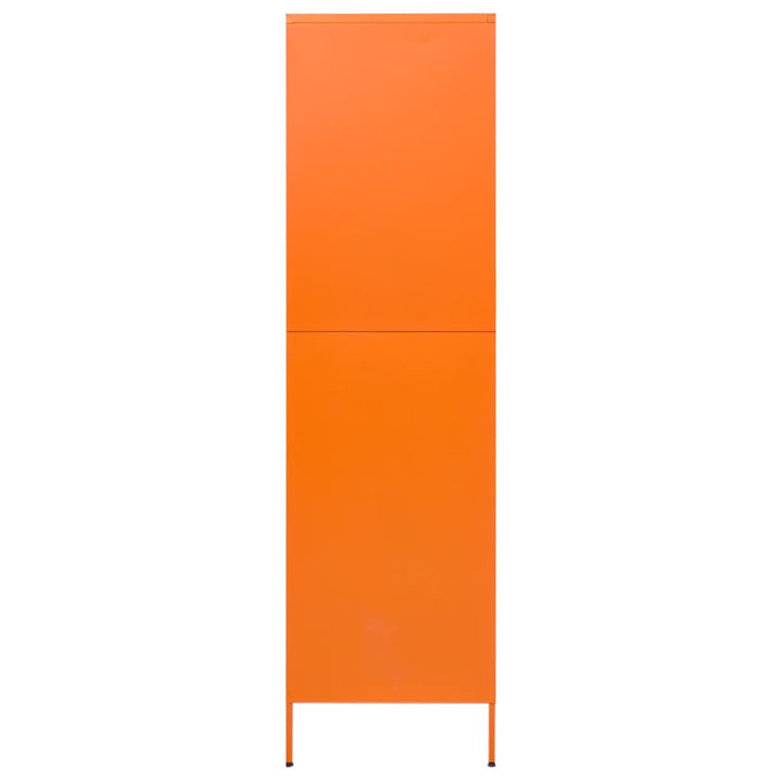 klædeskab 90x50x180 cm stål orange