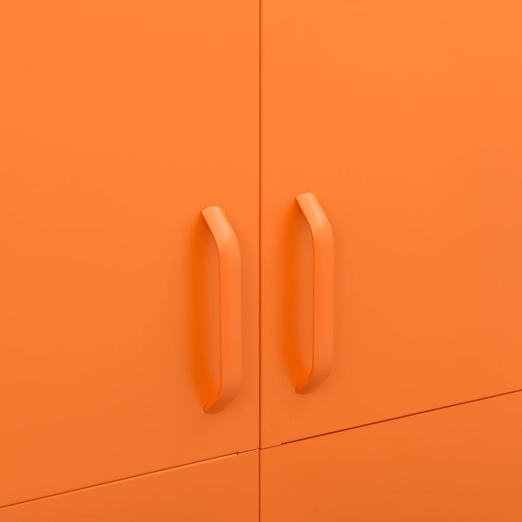 klædeskab 90x50x180 cm stål orange