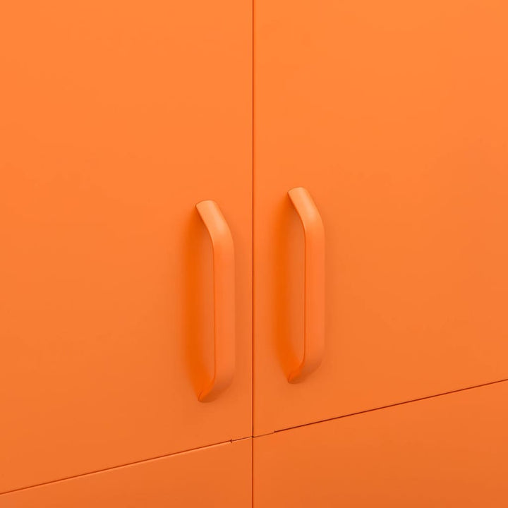 klædeskab 90x50x180 cm stål orange