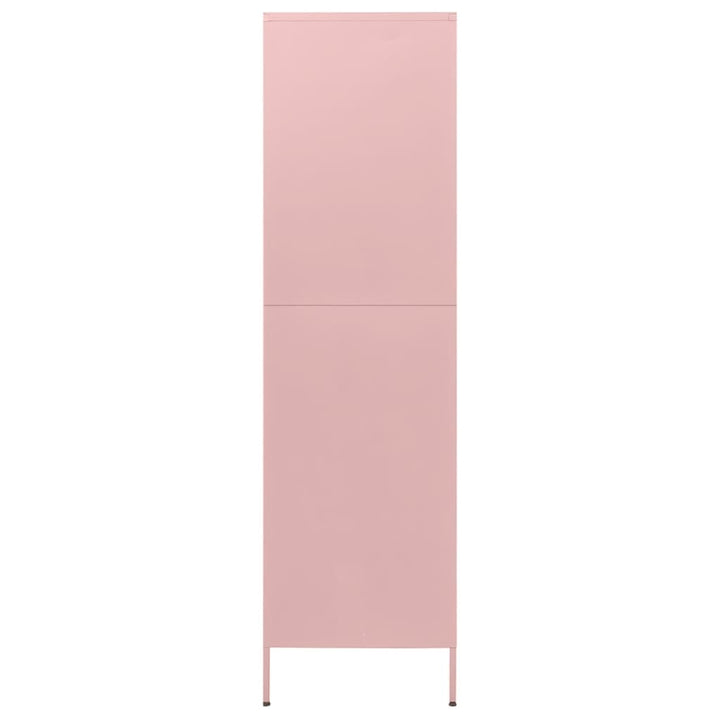 klædeskab 90x50x180 cm stål lyserød