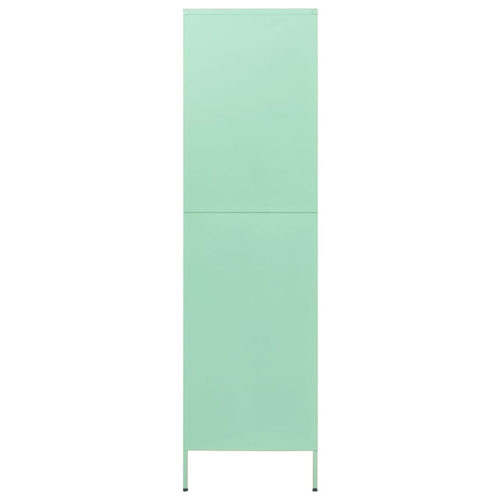 klædeskab 90x50x180 cm stål mintgrøn