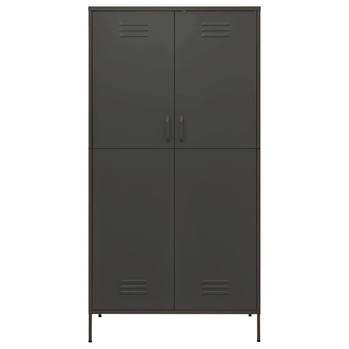 klædeskab 90x50x180 cm stål antracitgrå