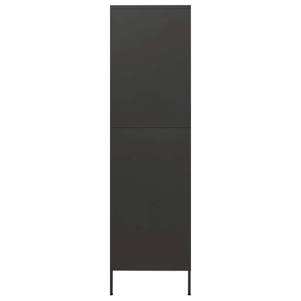 klædeskab 90x50x180 cm stål antracitgrå