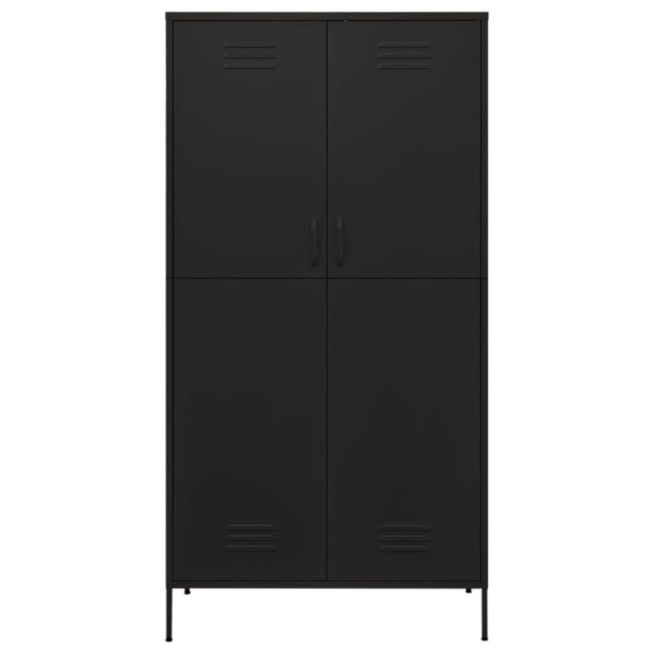 klædeskab 90x50x180 cm stål sort