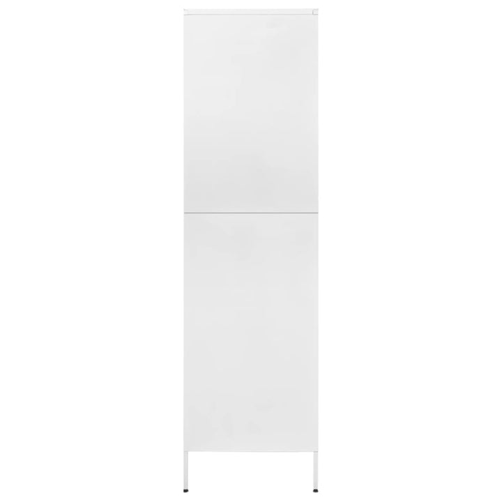 klædeskab 90x50x180 cm stål hvid