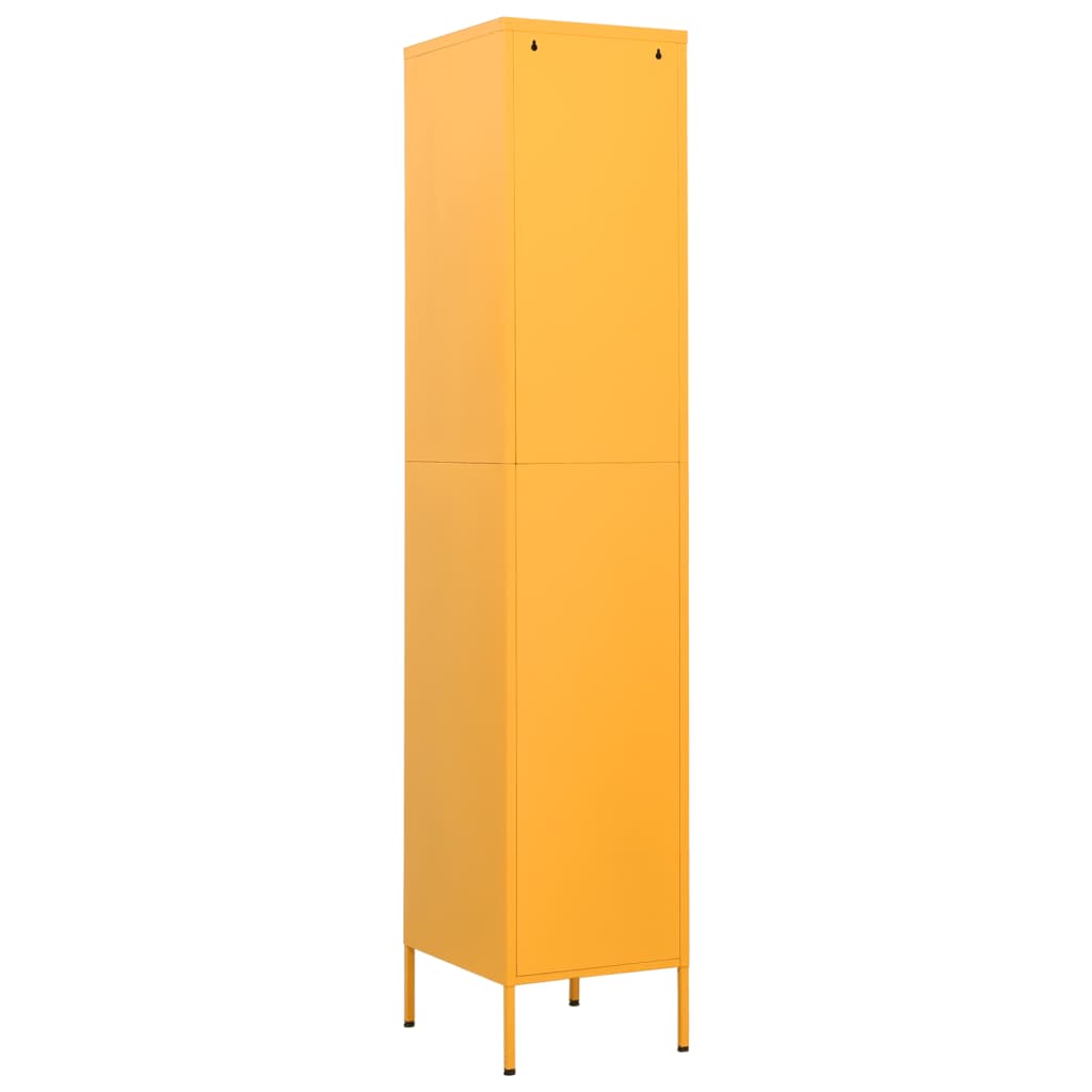 skab 35x46x180 cm stål sennepsgul