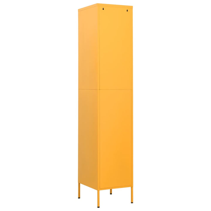 skab 35x46x180 cm stål sennepsgul