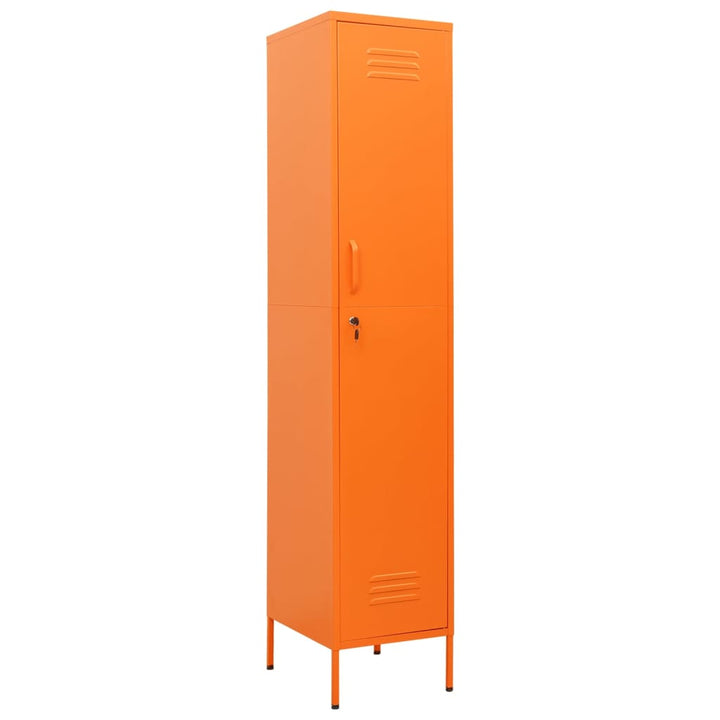 skab 35x46x180 cm stål orange