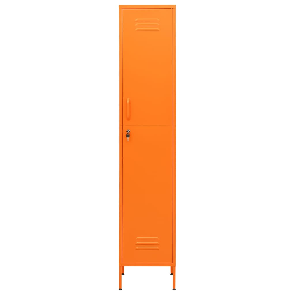 skab 35x46x180 cm stål orange