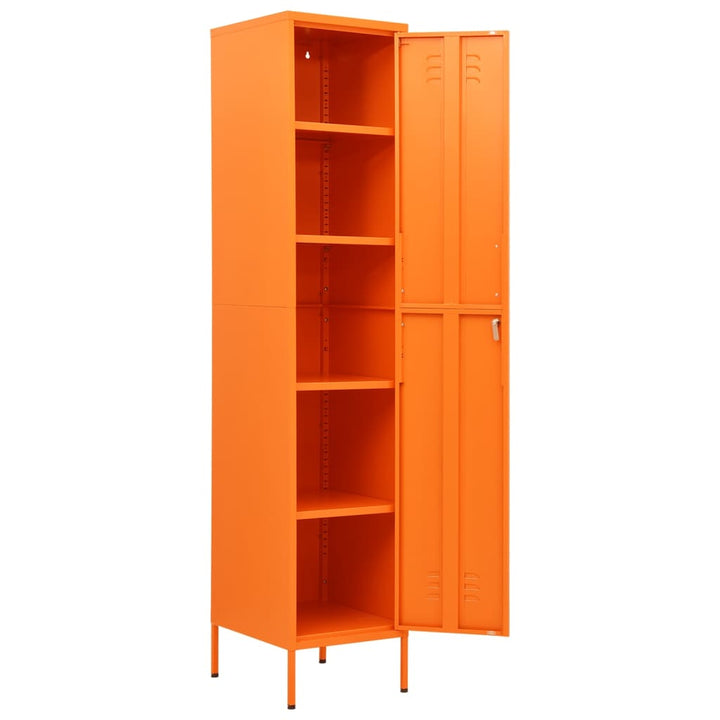 skab 35x46x180 cm stål orange