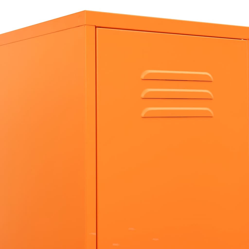 skab 35x46x180 cm stål orange