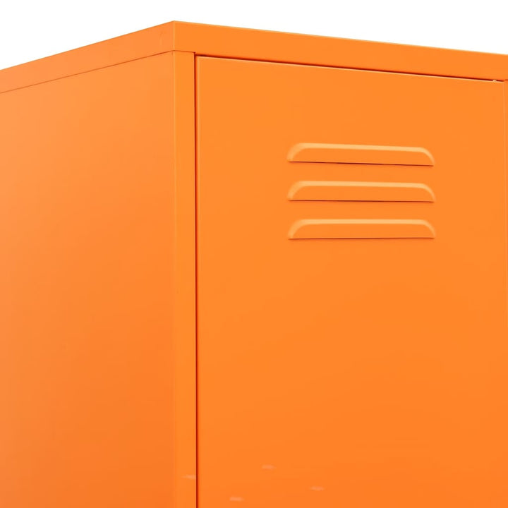 skab 35x46x180 cm stål orange