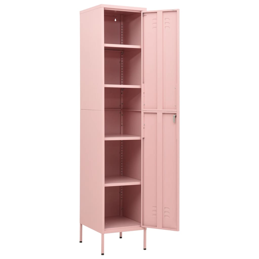 skab 35x46x180 cm stål pink